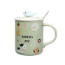 Valcla Portable Glass Kettle Straw Cup Mug Pink
